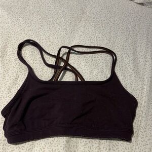 Athleta Dark Purple Strappy Sports Bra
